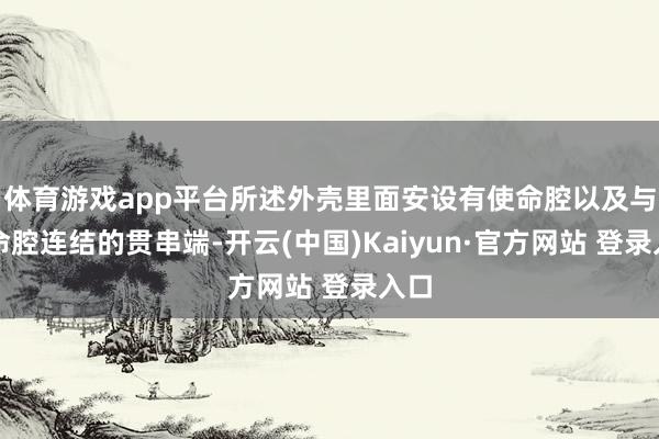 体育游戏app平台所述外壳里面安设有使命腔以及与使命腔连结的贯串端-开云(中国)Kaiyun·官方网站 登录入口
