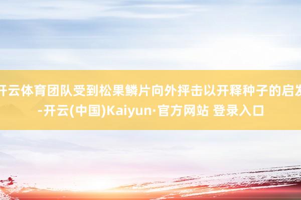 开云体育团队受到松果鳞片向外抨击以开释种子的启发-开云(中国)Kaiyun·官方网站 登录入口