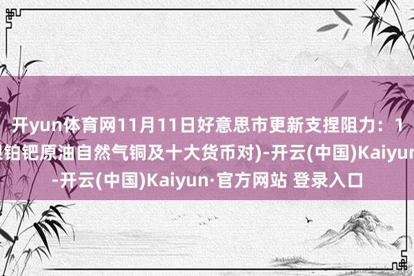 开yun体育网11月11日好意思市更新支捏阻力:18品种支捏阻力(金银铂钯原油自然气铜及十大货币对)-开云(中国)Kaiyun·官方网站 登录入口