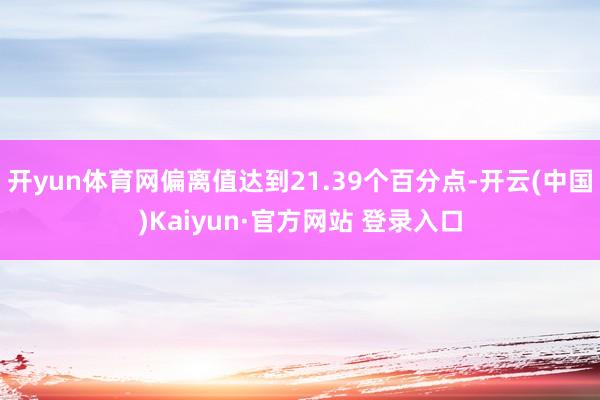开yun体育网偏离值达到21.39个百分点-开云(中国)Kaiyun·官方网站 登录入口