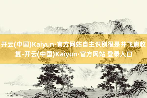 开云(中国)Kaiyun·官方网站自主识别很是并飞速收复-开云(中国)Kaiyun·官方网站 登录入口