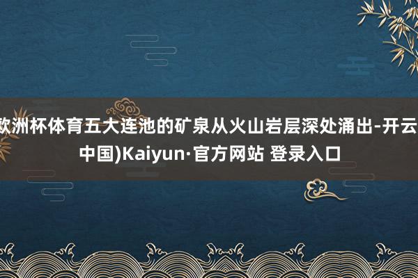 欧洲杯体育五大连池的矿泉从火山岩层深处涌出-开云(中国)Kaiyun·官方网站 登录入口