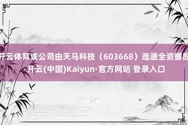 开云体育该公司由天马科技（603668）迤逦全资握股-开云(中国)Kaiyun·官方网站 登录入口