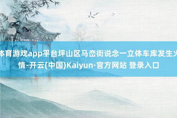 体育游戏app平台坪山区马峦街说念一立体车库发生火情-开云(中国)Kaiyun·官方网站 登录入口