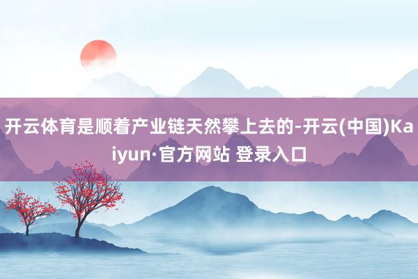 开云体育是顺着产业链天然攀上去的-开云(中国)Kaiyun·官方网站 登录入口