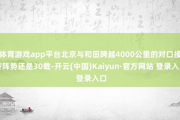 体育游戏app平台北京与和田跨越4000公里的对口接济阵势还是30载-开云(中国)Kaiyun·官方网站 登录入口