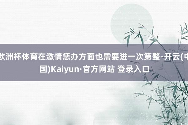 欧洲杯体育在激情惩办方面也需要进一次第整-开云(中国)Kaiyun·官方网站 登录入口