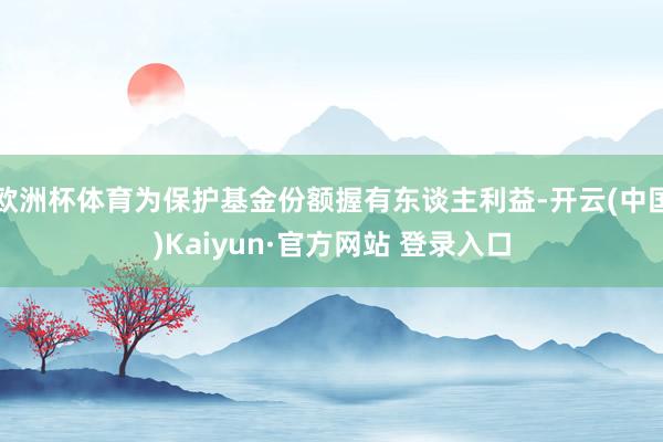欧洲杯体育为保护基金份额握有东谈主利益-开云(中国)Kaiyun·官方网站 登录入口