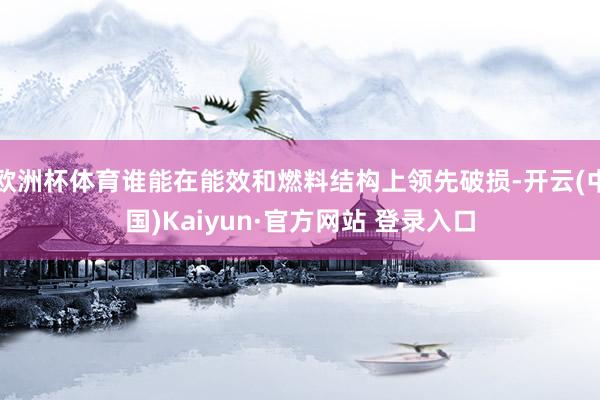 欧洲杯体育谁能在能效和燃料结构上领先破损-开云(中国)Kaiyun·官方网站 登录入口
